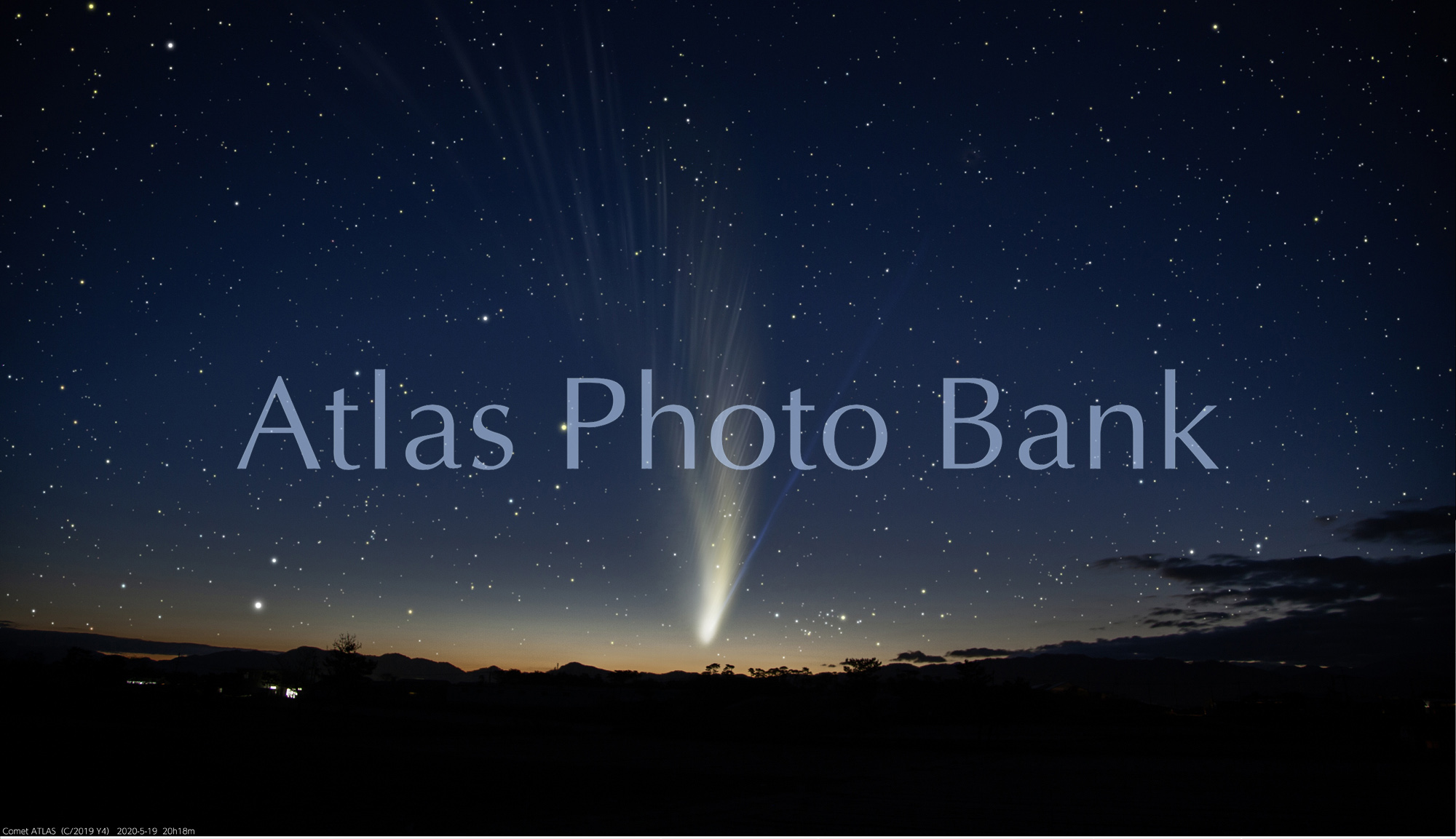 CMP-104-2020年巨大彗星になると予想されたアトラス彗星のイメージ